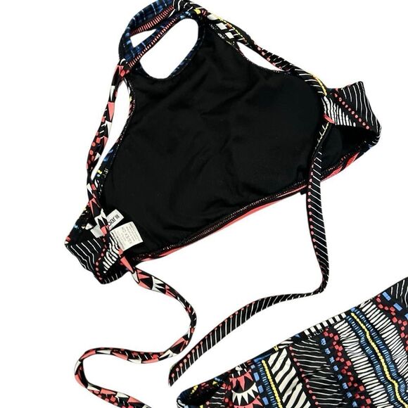 Bar III Two Piece Bikini Swimsuit Set abstract boho Size top XS bottoms S - Picture 8 of 16